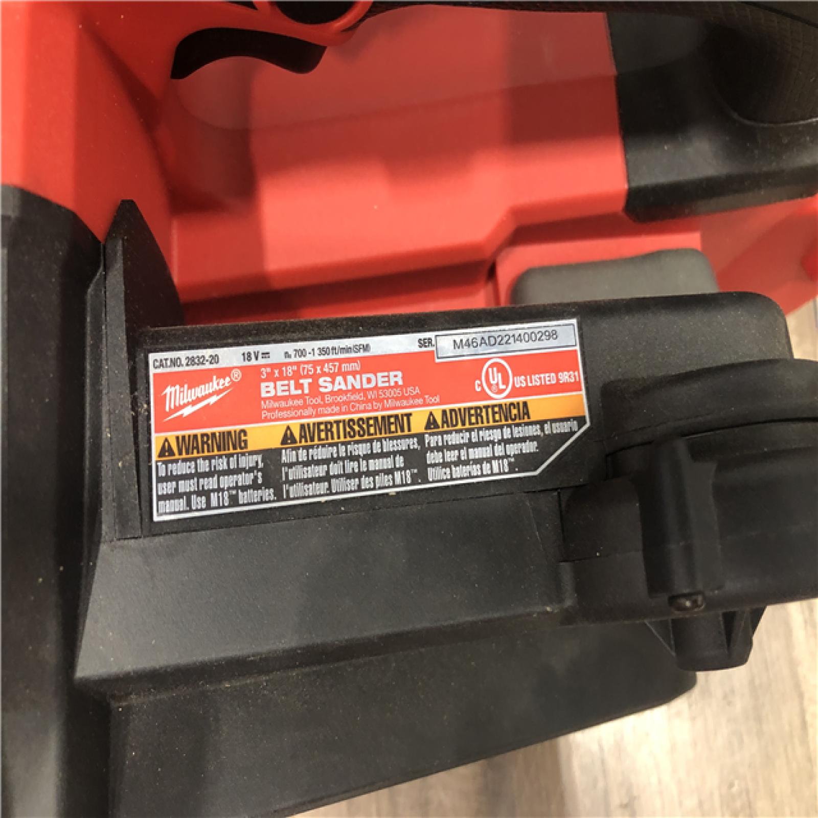 AS-IS Milwaukee FUEL 18-Volt Lithium-Ion Cordless Belt Sander (Tool-Only)