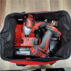 AS IS Milwaukee M18 18V Cordless Brushed 2 Tool Drill/Driver and Impact Driver Kit