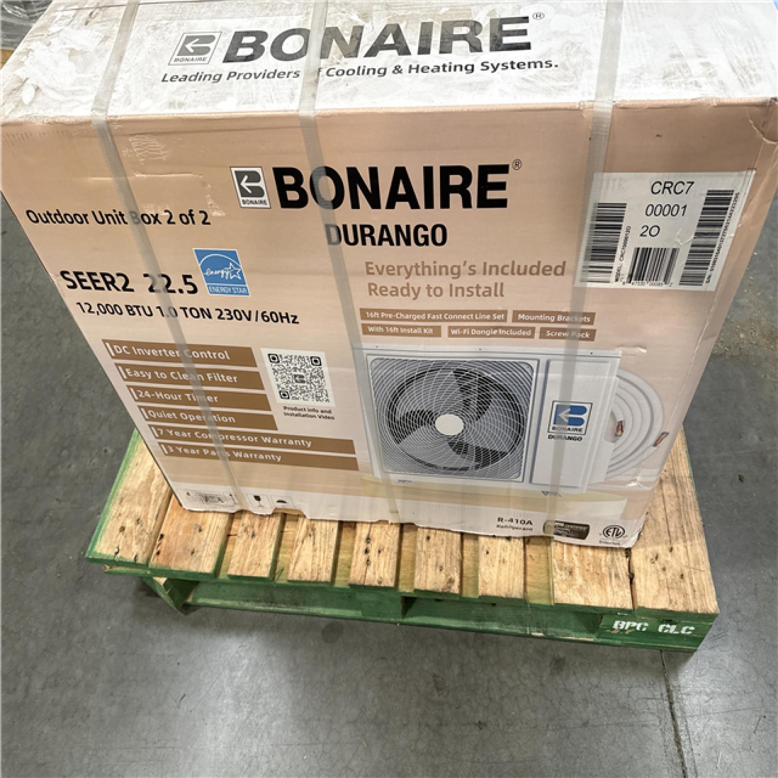 California AS-IS Bonire Durango Ductless Mini Split Air Conditioner