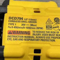 AS-IS DEWALT Atomic 20V Lithium-Ion Cordless Compact 1/2 in. Drill/Driver Kit