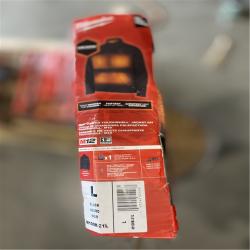 LIKE NEW! - Milwaukee Men's Large M12 12-Volt Lithium-Ion Cordless Tough Shell Black Heated Jacket with (1) 3.0 Ah Battery and Charger