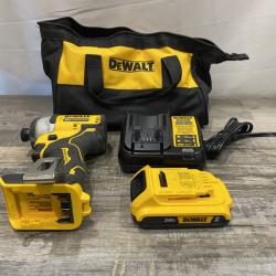 AS-IS DEWALT Atomic 20V Max Lithium-Ion Brushless Cordless Compact 1/4 in. Impact Driver Kit