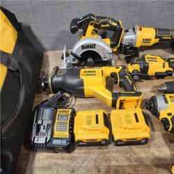 HOUSTON LOCATION - AS-IS (APPEARS LIKE NEW) DEWALT 8 TOOL COMBO KIT W/ (2) BATTERY & CHARGER