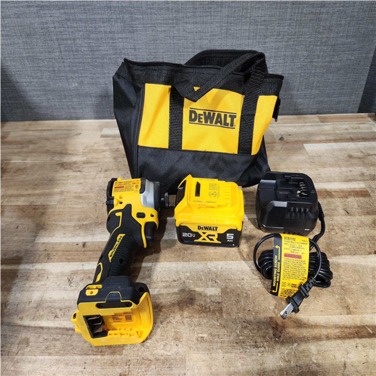 Houston Location AS-IS DEWALT ATOMIC 20V MAX Lithium-Ion Cordless 1/4 in. Brushless Impact Driver Kit