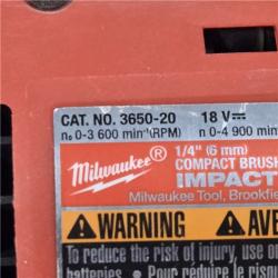 AS-IS Milwaukee M18 Compact Brushless 1/4  Hex Impact Driver Kit