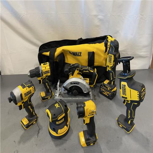 AS-IS - DEWALT 20-Volt MAX Lithium-Ion Cordless 7-Tool Combo Kit