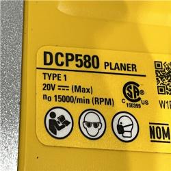AS-IS DEWALT 20V MAX XR Cordless Brushless 3-1/4 in. Planer (Tool Only)