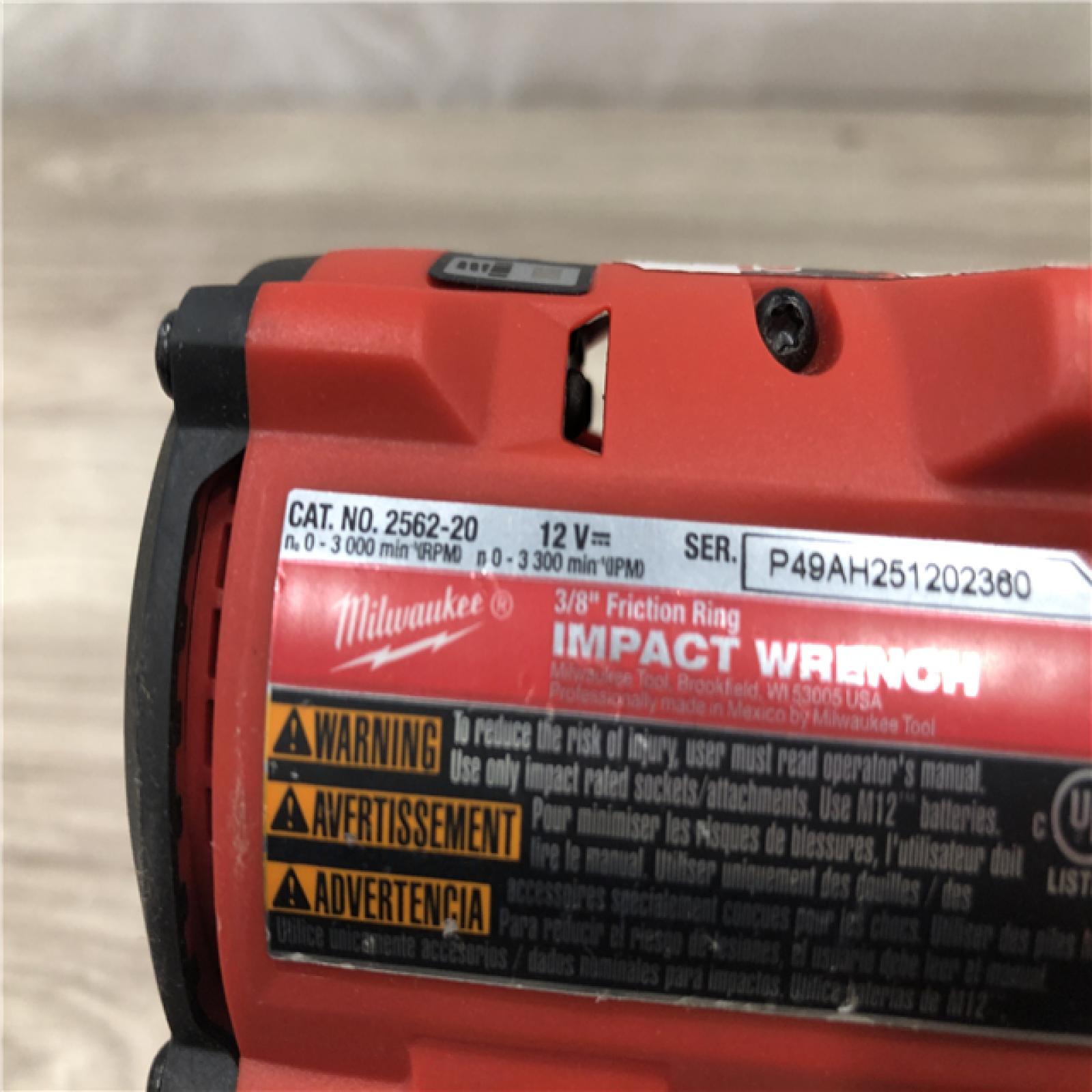 AS-IS Milwaukee FUEL 12V Lithium-Ion Cordless Stubby 3/8 in. Impact Wrench (Tool-Only)