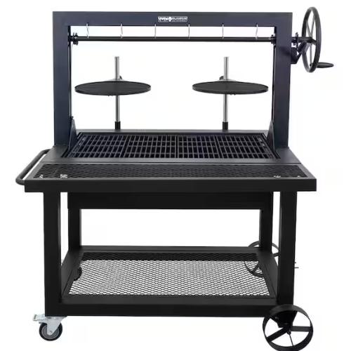 DALLAS LOCATION- Even Embers Santa Maria Charcoal and Wood Grill in Black with Cover Included (3 UNITS)
