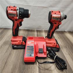 AS-IS- Milwaukee M18 Compact Brushless 2-Tool Combo Kit