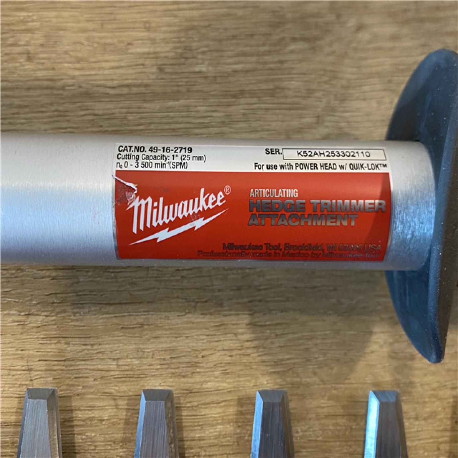AS-IS Milwaukee M18 FUEL Hedge Trimmer Attachment for  QUIK-LOK Attachment System