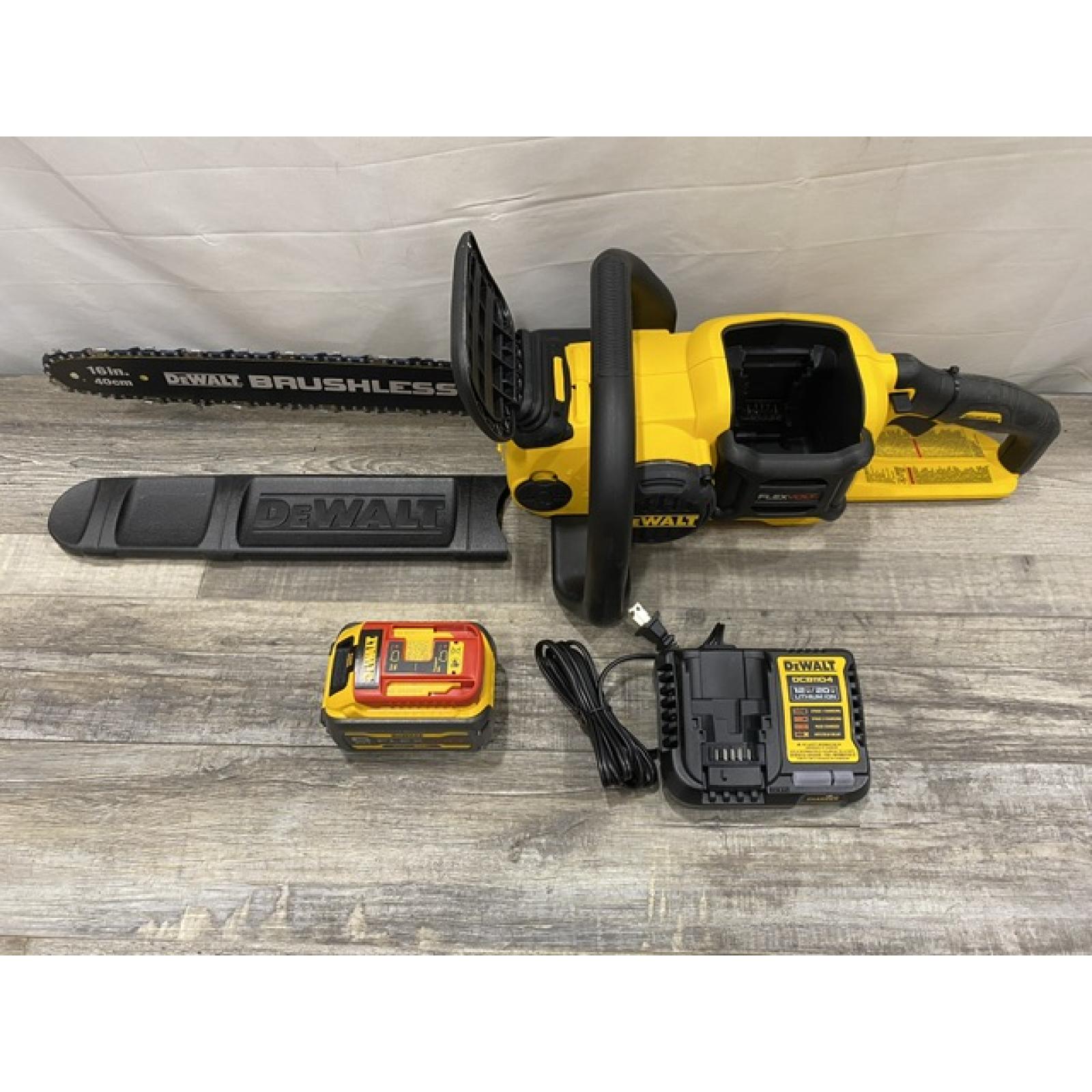 AS-IS DEWALT FLEXVOLT 60V MAX 16in. Brushless Cordless Battery Powered Chainsaw Kit
