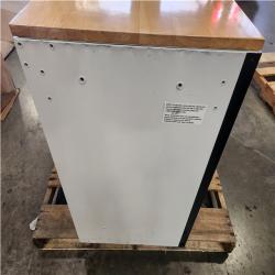 Phoenix LIKE NEW Husky Standard-Duty 52 in. W 10-Drawer Matte White w/ Carbon Fiber Trim Mobile Workbench Cabinet and Solid Wood Top