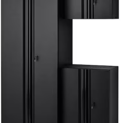 DALLAS LOCATION- AS-IS HUSKY 3-Piece Welded Steel Garage Storage System (BLACK)