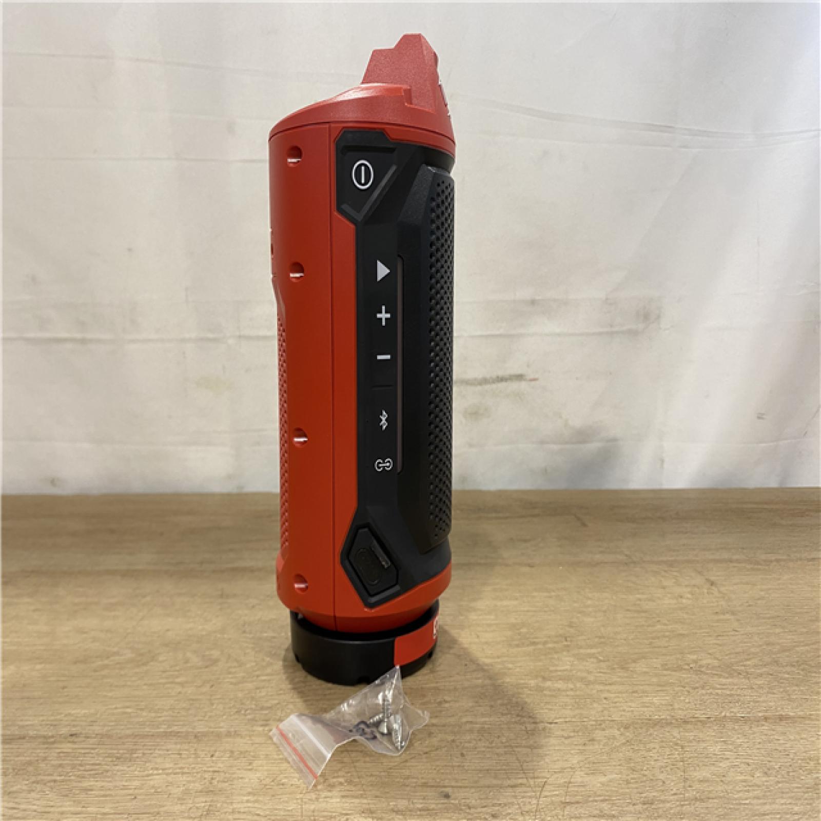 AS-IS Milwaukee 12-Volt Lithium-Ion Cordless Bluetooth Jobsite Speaker with PACKOUT Compatibility