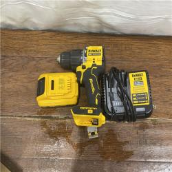 AS-IS DEWALT ATOMIC 20-Volt Lithium-Ion Cordless 1/2 in. Compact Hammer Drill with 3.0Ah Battery, Charger and Bag