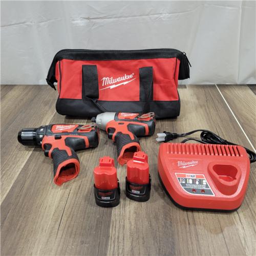 AS-IS Milwaukee M12 FUEL SURGE 12V Lithium-Ion Brushless Cordless 1/4 in. Hex Impact Driver Compact Kit W/Two 1.0Ah Batteries, Bag