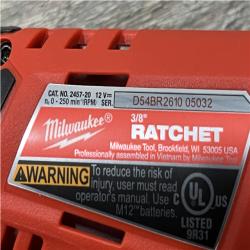 AS-IS Milwaukee 12V Lithium-Ion Cordless 3/8 in. Ratchet (Tool-Only)