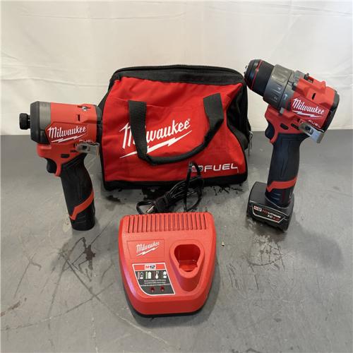 AS-IS - Milwaukee M12 FUEL 12-Volt Lithium-Ion Brushless Cordless Hammer Drill and Impact Driver Combo Kit