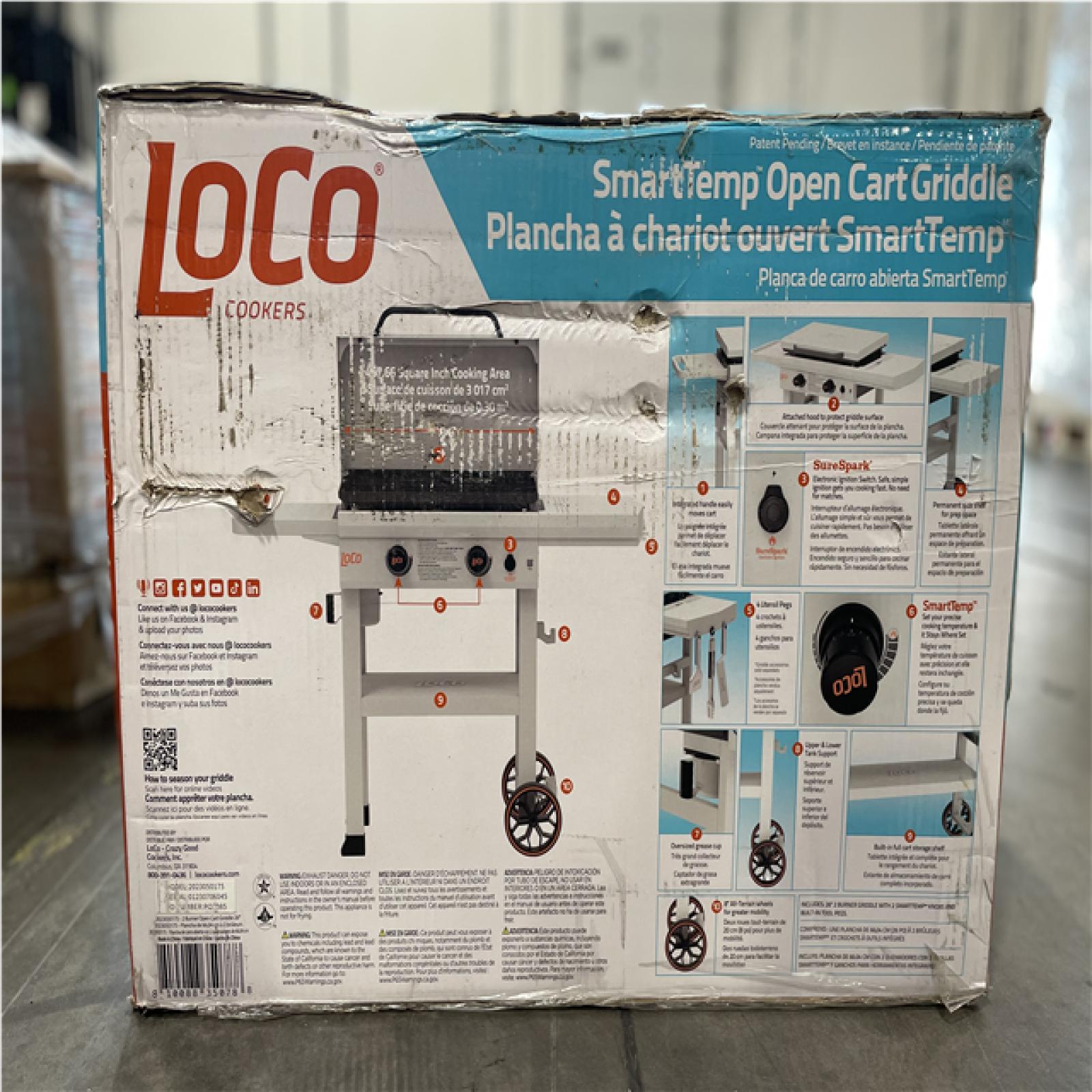 DALLAS LOCATION- LOCO  26 Smart Temp 2 Burner Propane Griddle