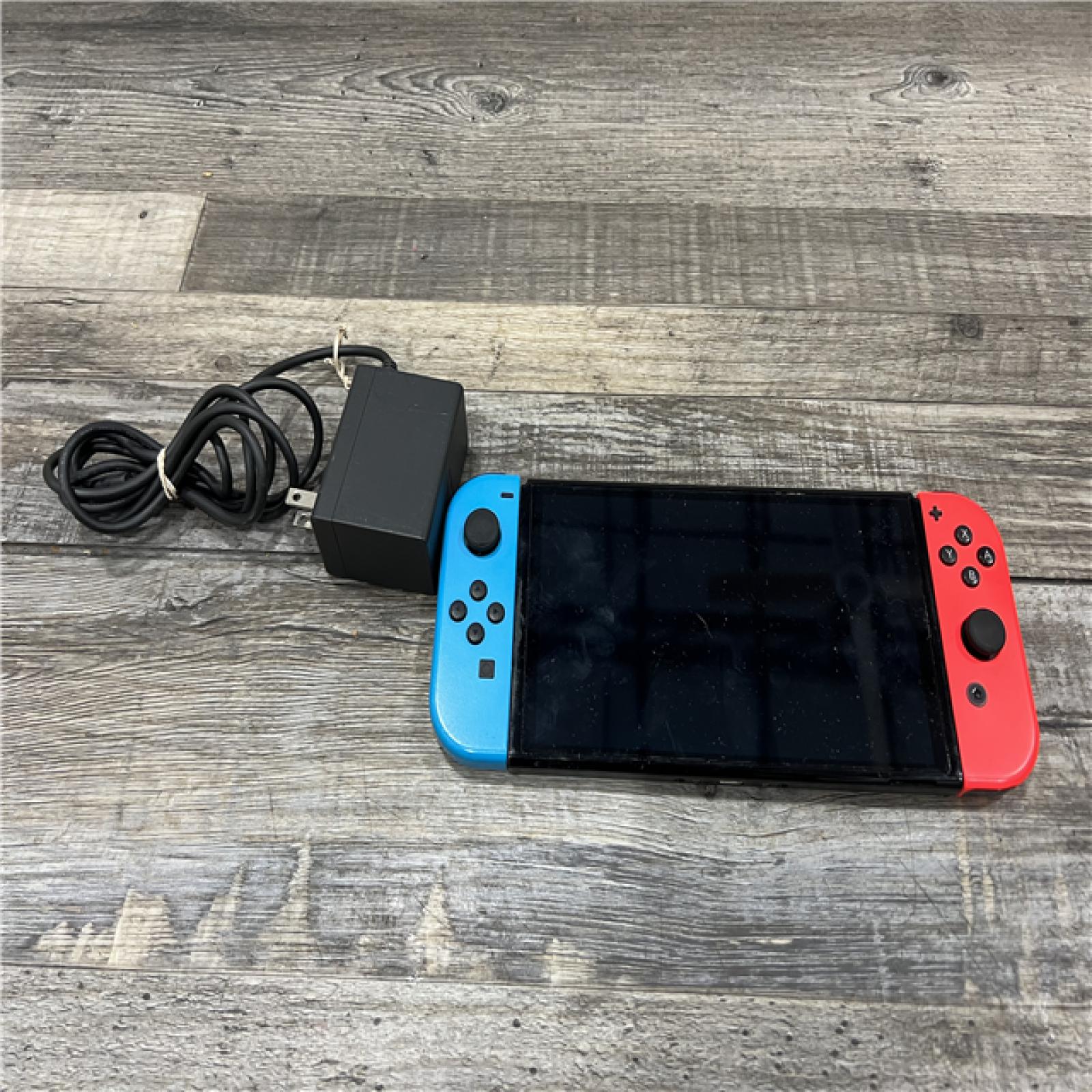 AS-IS Nintendo Switch with Neon Blue and Neon Red Joy-Con
