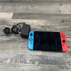 AS-IS Nintendo Switch with Neon Blue and Neon Red Joy-Con