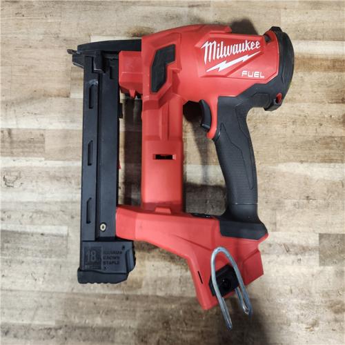 HOUSTON LOCATION - AS-IS Milwaukee FUEL 18-Volt Lithium-Ion Brushless Cordless 18-Gauge 1/4 in. Narrow Crown Stapler (Tool-Only)