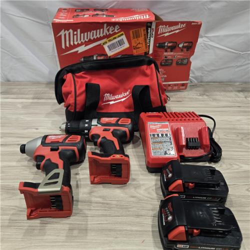AS-IS Milwaukee 18V Cordless Brushed 2 Tool Drill/Driver and Impact Driver Kit