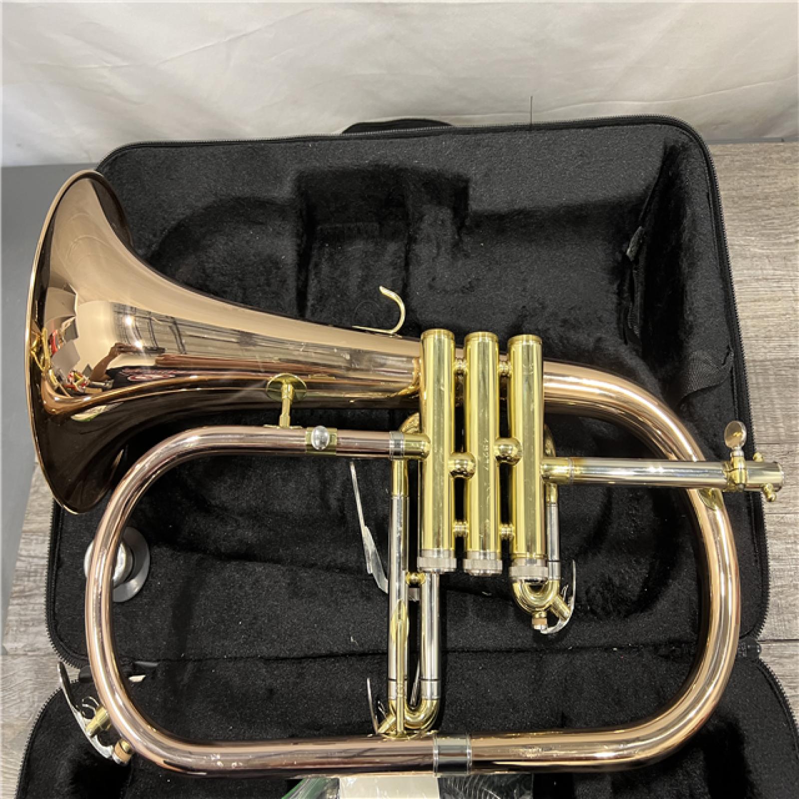 AS-IS WEIBSTER Rose Gold Brass Brushed Flugelhorn WFH-8310