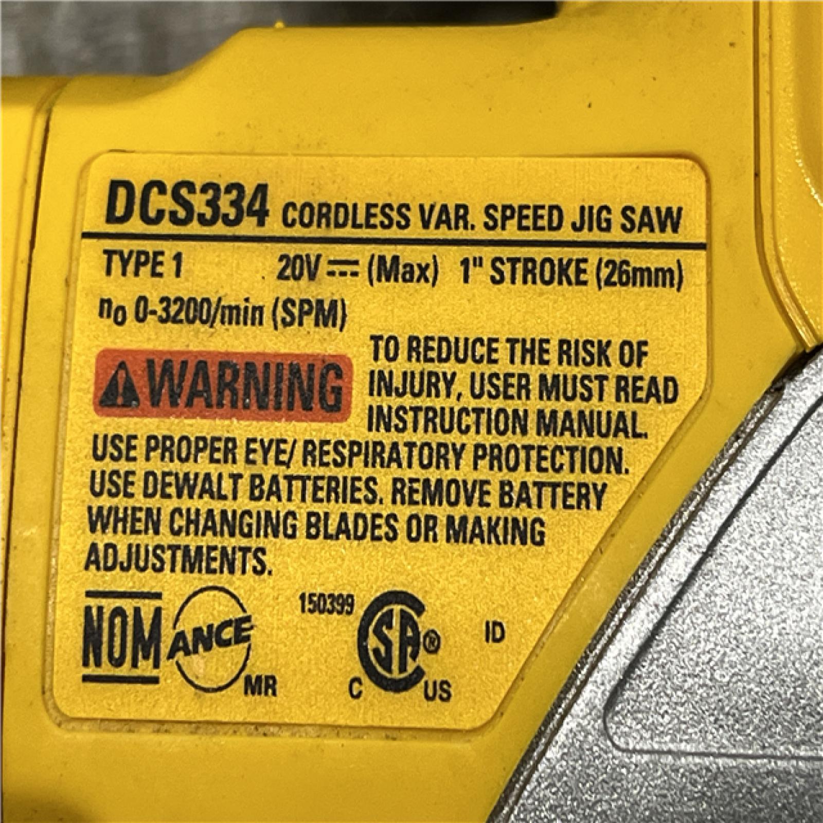 AS-IS DEWALT 20V MAX XR Cordless Brushless Jigsaw (Tool Only)