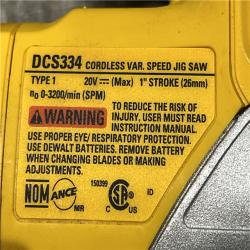 AS-IS DEWALT 20V MAX XR Cordless Brushless Jigsaw (Tool Only)