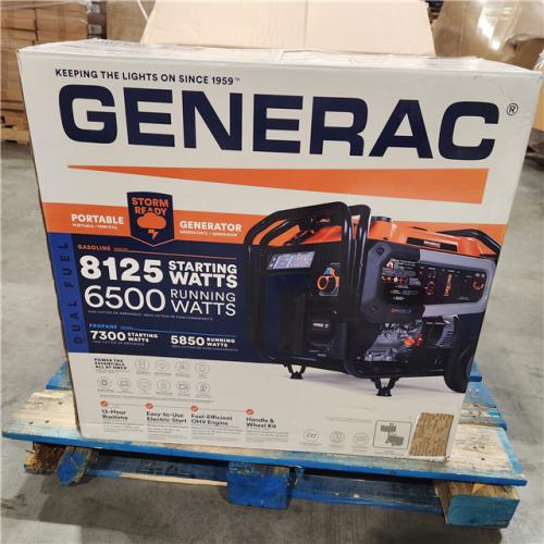Dallas Location - As-Is Generac 8125 / 6500-Watt Gasoline Powered Portable Generator