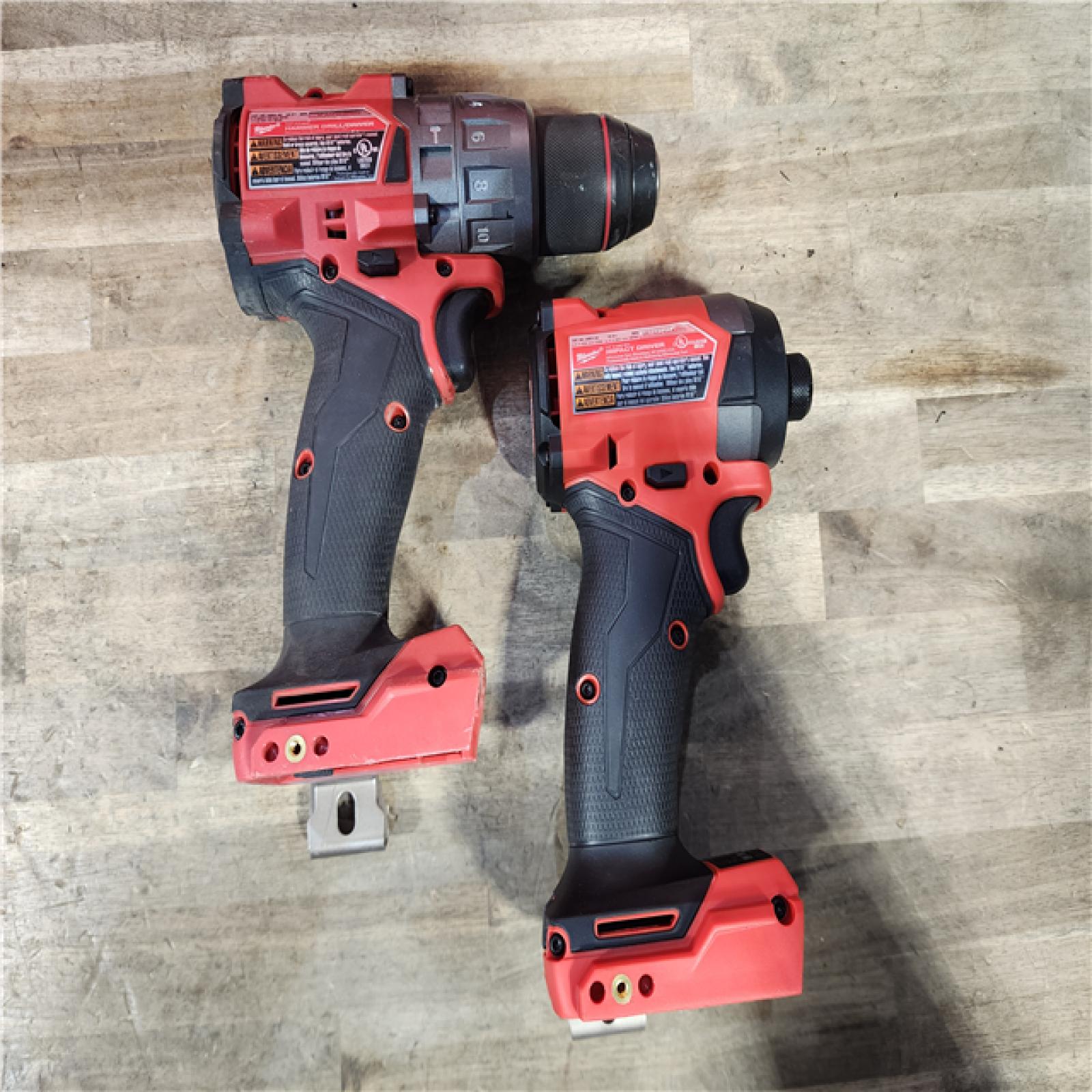 HOUSTON LOCATION - AS-IS MILWAUKEE FUEL 18V Lithium-Ion Brushless Cordless Hammer Drill and Impact Driver Combo Kit