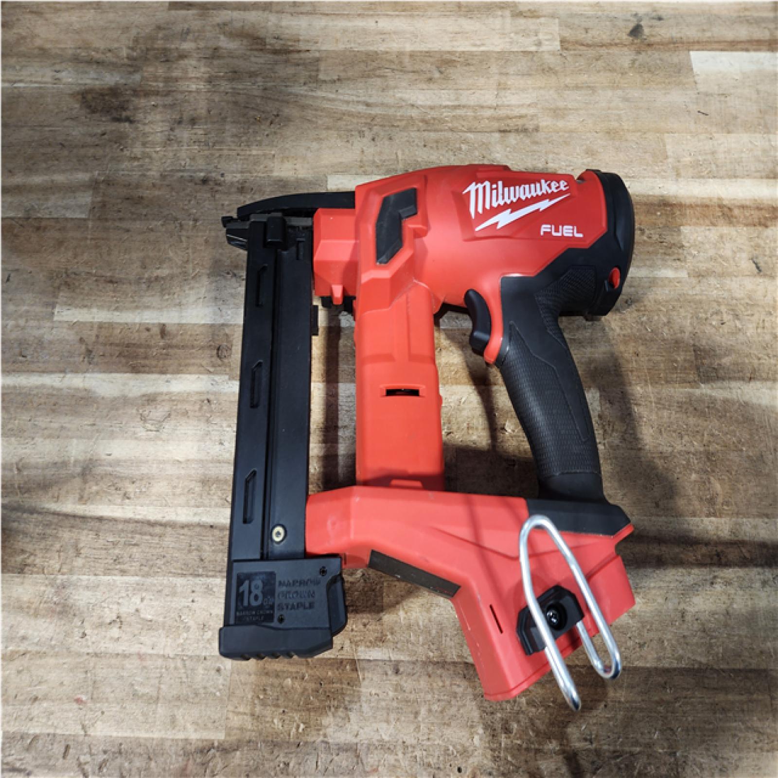 Houston Location AS-IS Milwaukee FUEL 18-Volt Lithium-Ion Brushless Cordless 18-Gauge 1/4 in. Narrow Crown Stapler (Tool-Only)