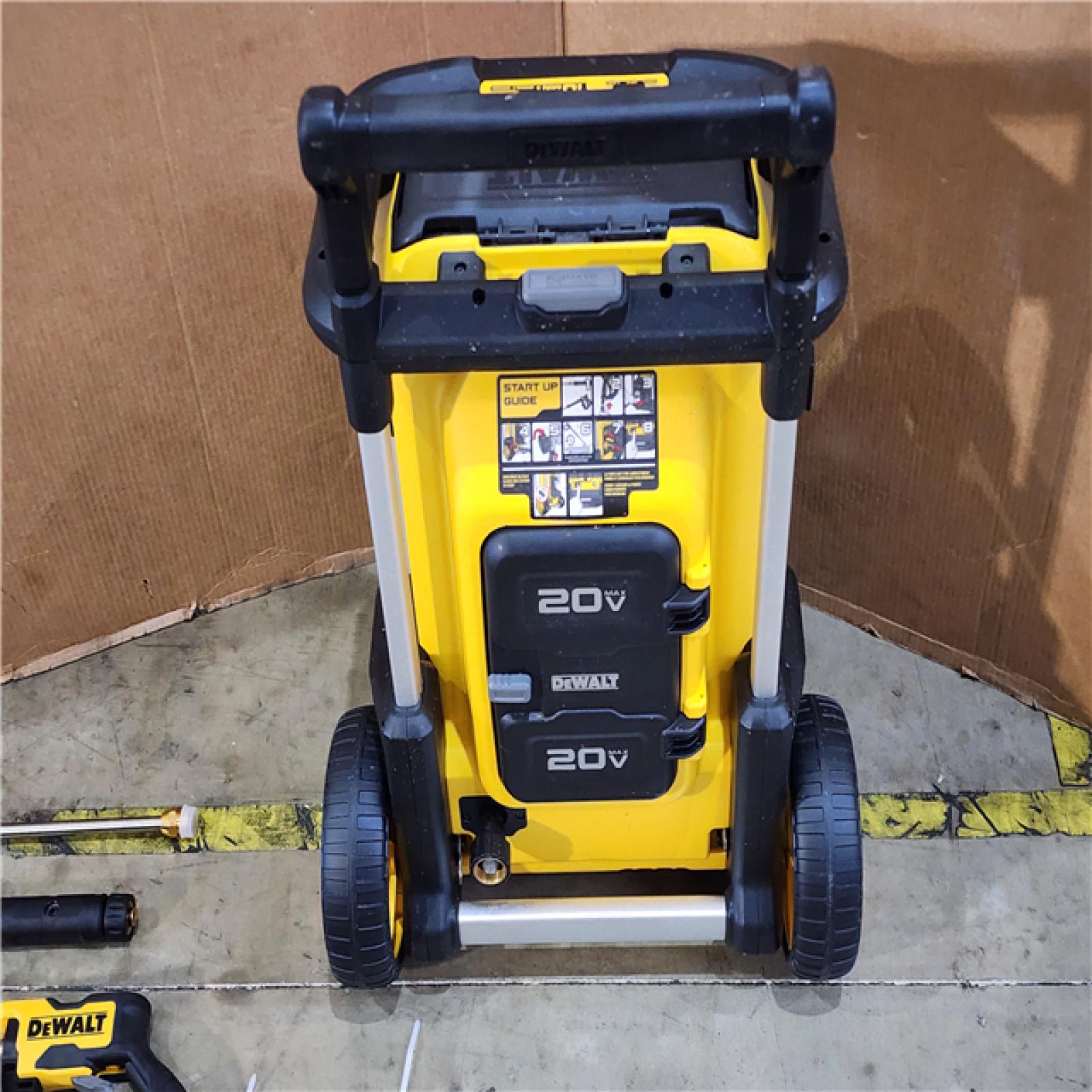 HOUSTON LOCATION - AS-IS DEWALT20V MAX 1600 PSI 1.2 GPM Cold Water Cordless Pressure Washer Kit with (2) FLEXVOLT 12 Ah Batteries and (2) Chargers
