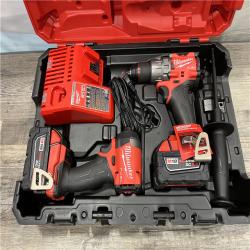 AS-IS Milwaukee FUEL 18V Lithium-Ion Brushless Cordless Hammer Drill and Impact Driver Combo Kit