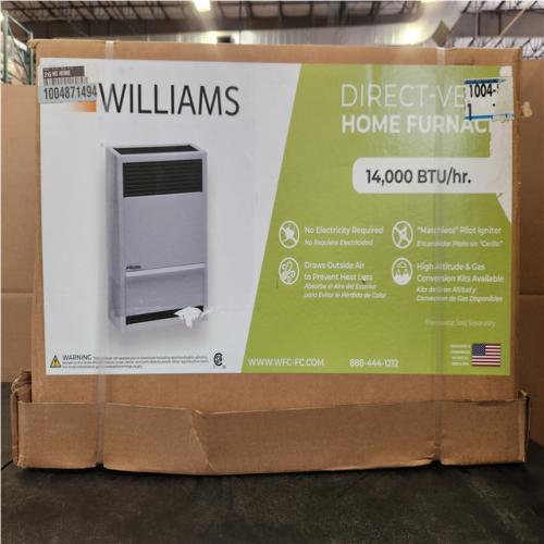 Phoenix NEW Williams Direct-Vent Gravity Wall Heater 14 000 BTUH  65% AFUE  Natural Gas Furnace
