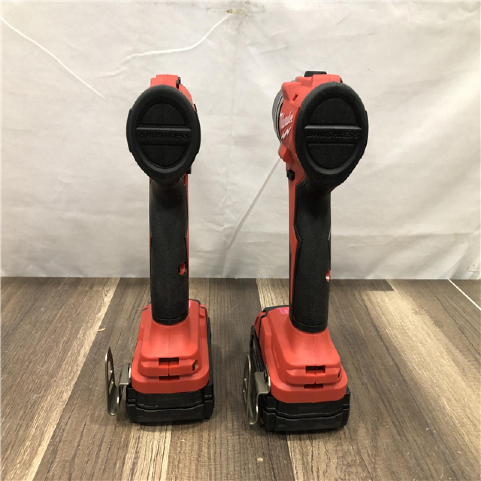 AS-IS Milwaukee 18V Lithium-Ion Brushless Cordless Compact Drill/Impact Combo Kit