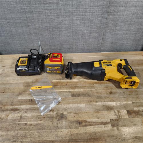 HOUSTON LOCATION - AS-IS (APPEARS LIKE NEW) DEWALT FLEXVOLT 60V MAX Cordless Brushless Reciprocating Saw with (1) FLEXVOLT 9.0Ah Battery
