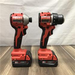 AS-IS Milwaukee 18V Lithium-Ion Brushless Cordless Compact Drill/Impact Combo Kit