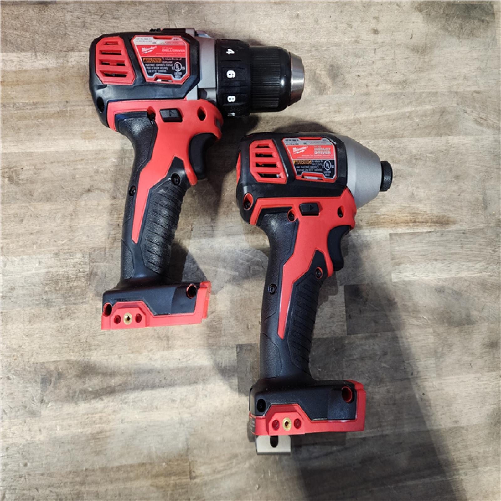 HOUSTON LOCATION - AS-IS Milwaukee 18V Cordless Brushed 2-Tool Drill/Driver and Impact Driver Kit