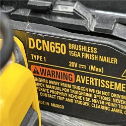 AS-IS DEWALT 20V MAX XR Lithium-Ion Cordless 2-1/2 in. 15-Gauge Finish Nailer Kit
