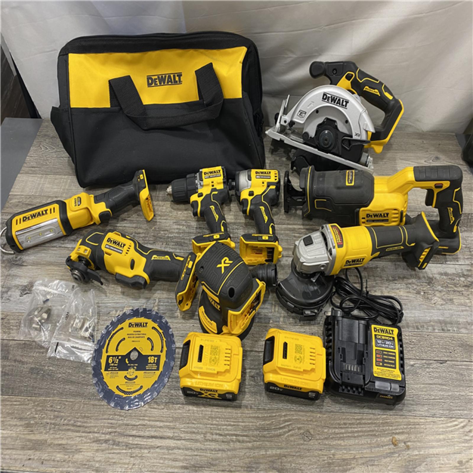 AS-IS DEWALT 20V Lithium-Ion Cordless 8-Tool Combo Kit