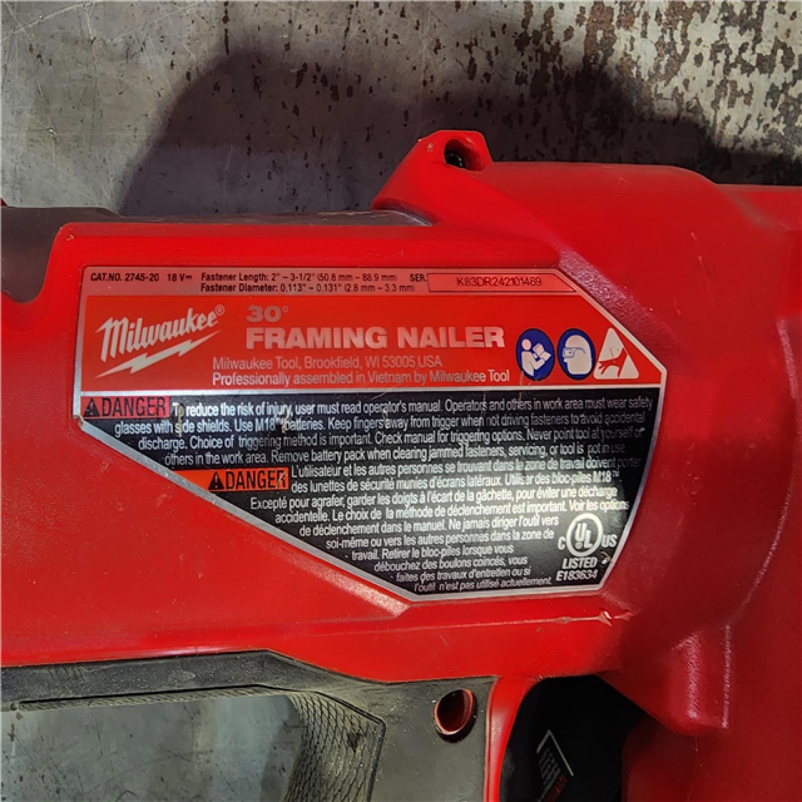 HOUSTON LOCATION - AS-IS M18 FUEL 3-1/2 in. 18-Volt 30-Degree Lithium-Ion Brushless Cordless Framing Nailer (Tool-Only)
