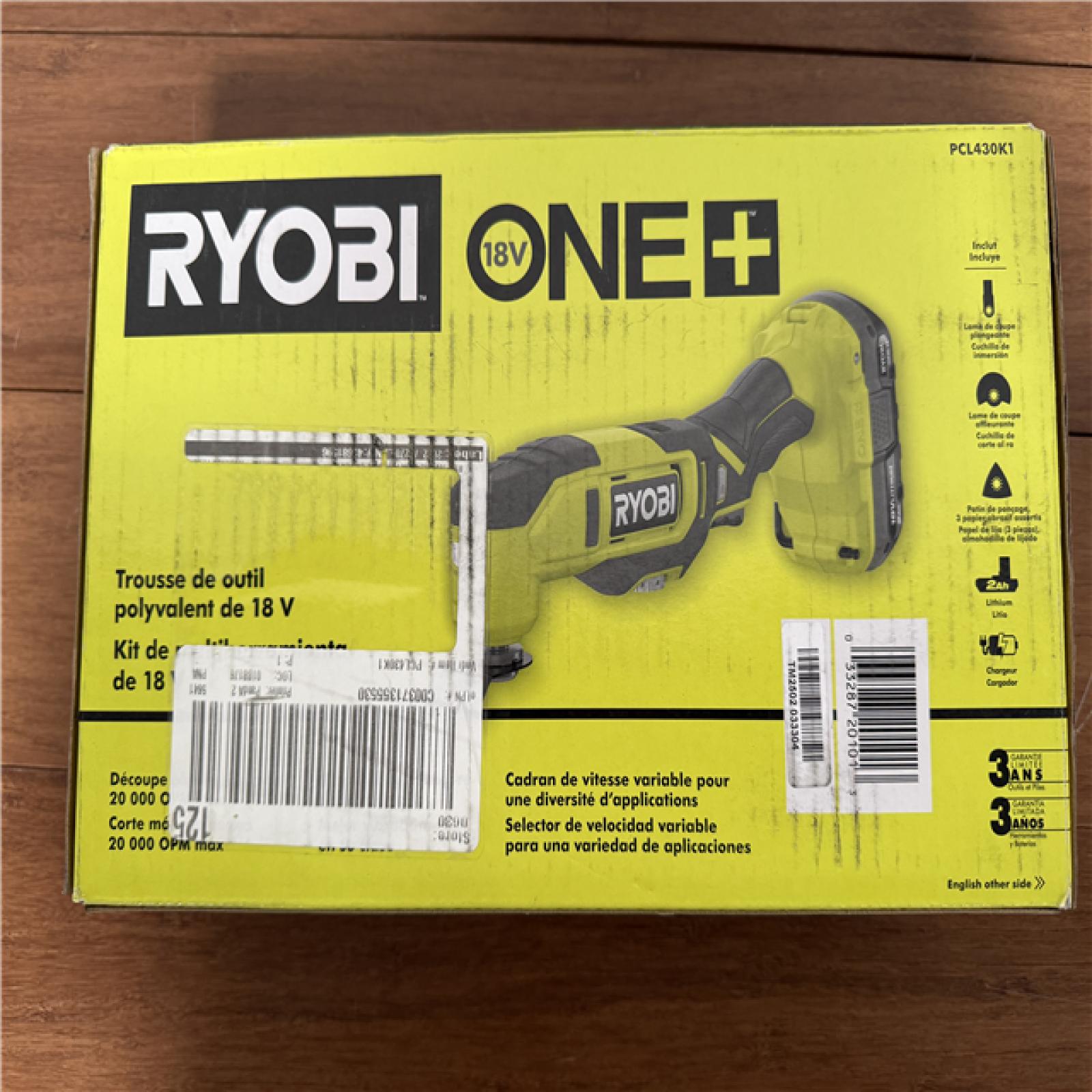 California NEW/Sealed Box Ryobi 18V Multi-Tool Kit, Includes Battery & Charger