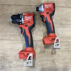 AS-IS Milwaukee 18-Volt Lithium-Ion Brushless Cordless Compact Hammer Drill/Impact Combo Kit