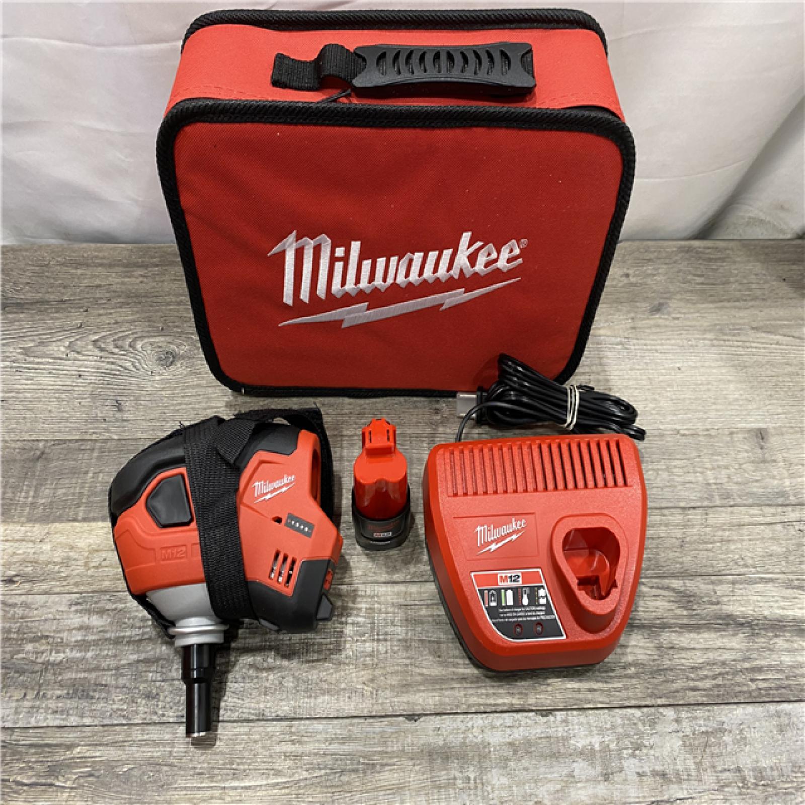 AS-IS Milwaukee 12-Volt Lithium-Ion Cordless Palm Nailer Kit