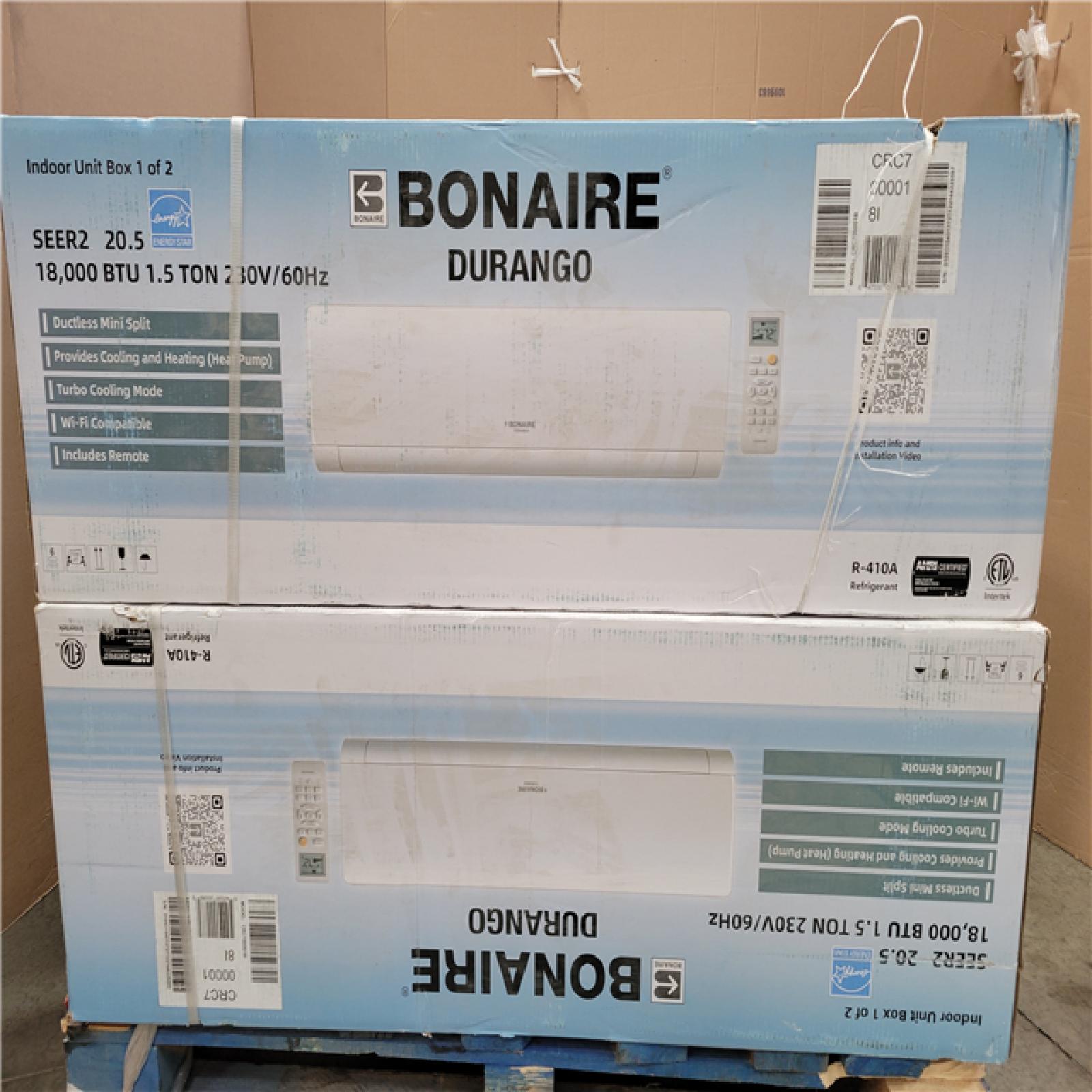 California NEW Bonaire Durango Split Air Conditioner (Damaged Boxes)