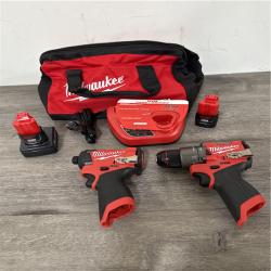 CALIFORNIA AS-IS Milwaukee 2-Tool Combo Kit  Includes (2) Batteries  Charger & Bag; Appears in Excellent Conditin