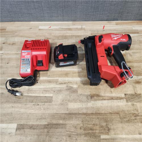 HOUSTON LOCATION - AS - IS Milwaukee FUEL 18-Volt Lithium-Ion Brushless Cordless Gen II 18-Gauge Brad Nailer W/ BATTERY & CHARGER